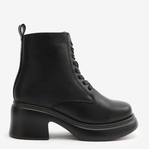 Black Boots Chunky Bloc Heel (size 9) ARDENE - Brand New